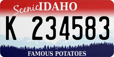 ID license plate K234583