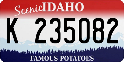 ID license plate K235082