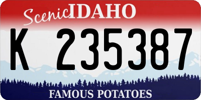 ID license plate K235387