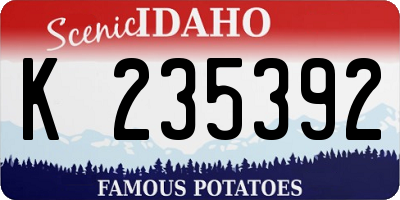ID license plate K235392