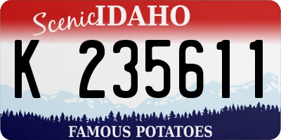 ID license plate K235611