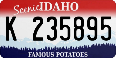ID license plate K235895