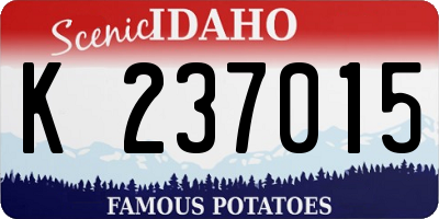 ID license plate K237015