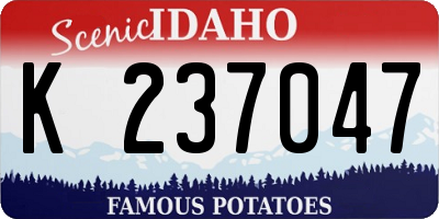 ID license plate K237047