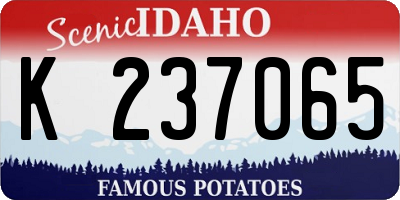 ID license plate K237065