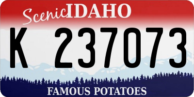 ID license plate K237073
