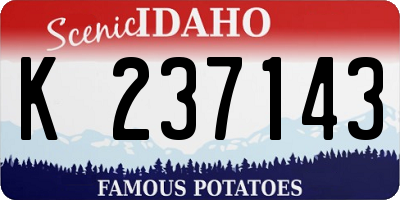 ID license plate K237143