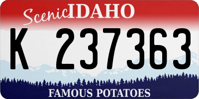 ID license plate K237363