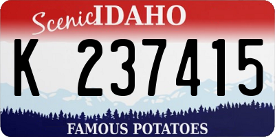 ID license plate K237415