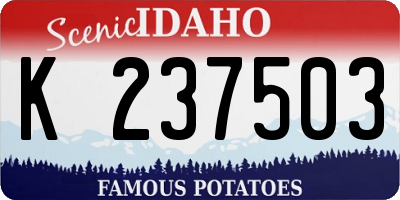 ID license plate K237503