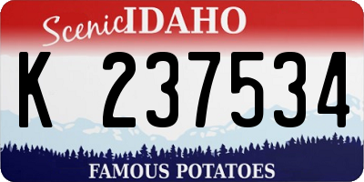 ID license plate K237534