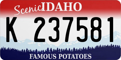 ID license plate K237581