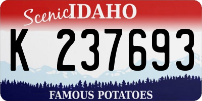 ID license plate K237693