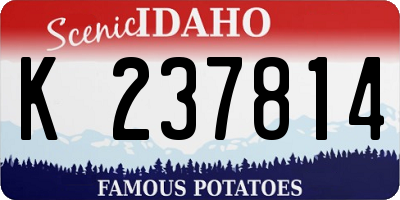 ID license plate K237814