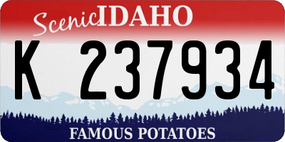 ID license plate K237934