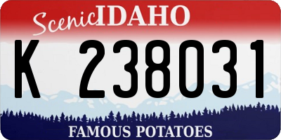 ID license plate K238031