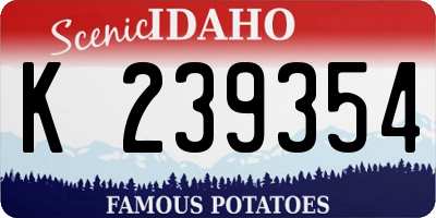 ID license plate K239354