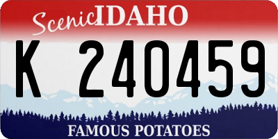 ID license plate K240459