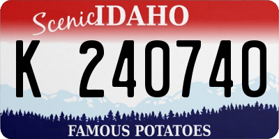 ID license plate K240740