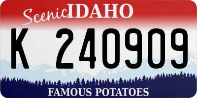 ID license plate K240909