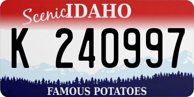 ID license plate K240997