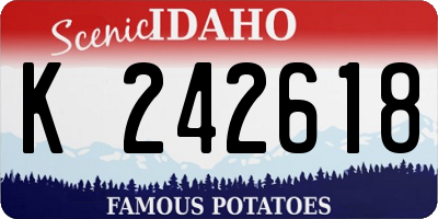 ID license plate K242618