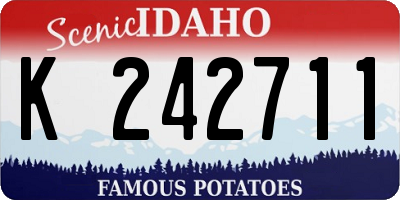 ID license plate K242711