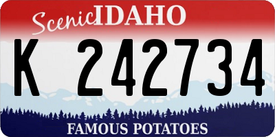 ID license plate K242734