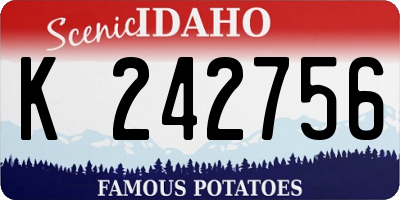 ID license plate K242756