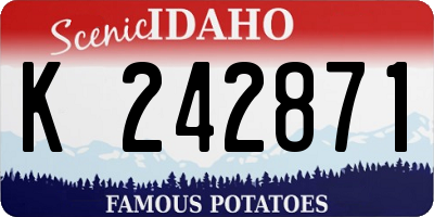 ID license plate K242871