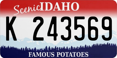ID license plate K243569