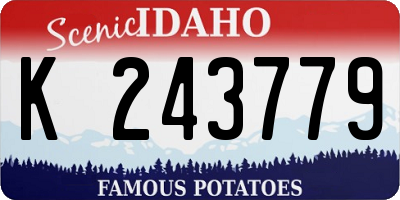 ID license plate K243779