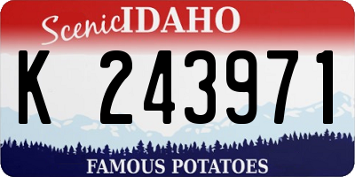 ID license plate K243971