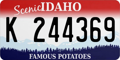 ID license plate K244369