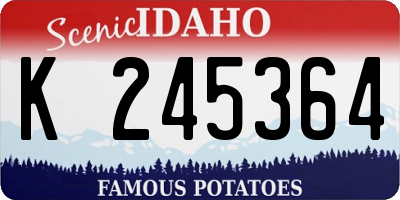 ID license plate K245364
