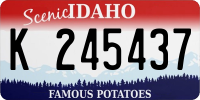 ID license plate K245437