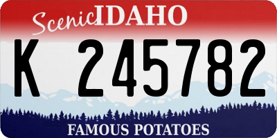 ID license plate K245782