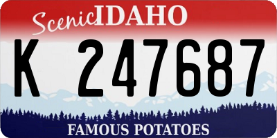 ID license plate K247687