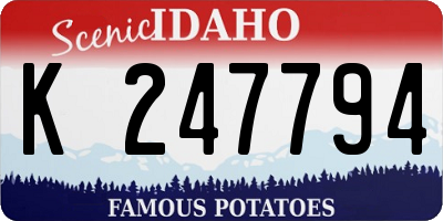 ID license plate K247794