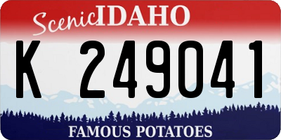 ID license plate K249041