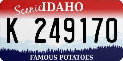 ID license plate K249170