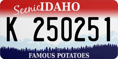 ID license plate K250251