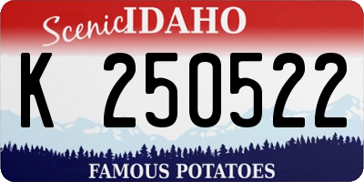 ID license plate K250522