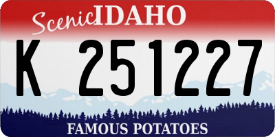 ID license plate K251227