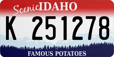 ID license plate K251278