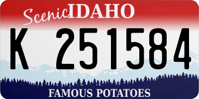 ID license plate K251584