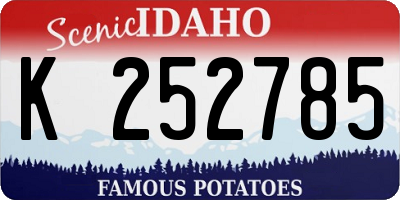ID license plate K252785