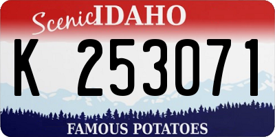 ID license plate K253071