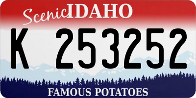 ID license plate K253252