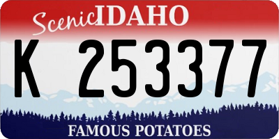 ID license plate K253377